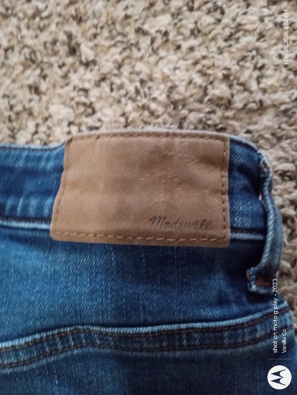 Madewell Emmett Patch Pocket Wide Leg Jean Blue Size 29 Petite - Picture 7 of 10